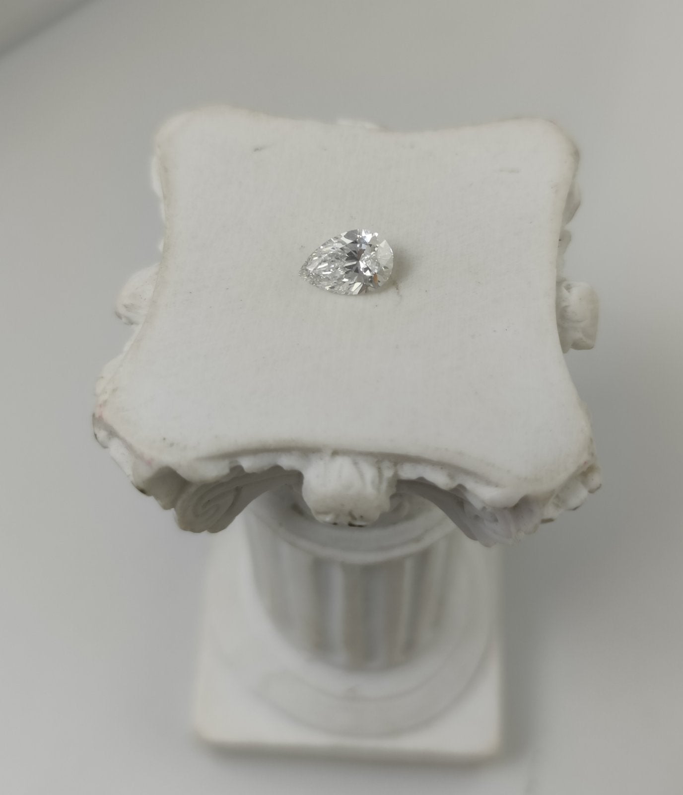 0.53CT VS2 F 749542086 Pear Cut Lab Grown Diamond