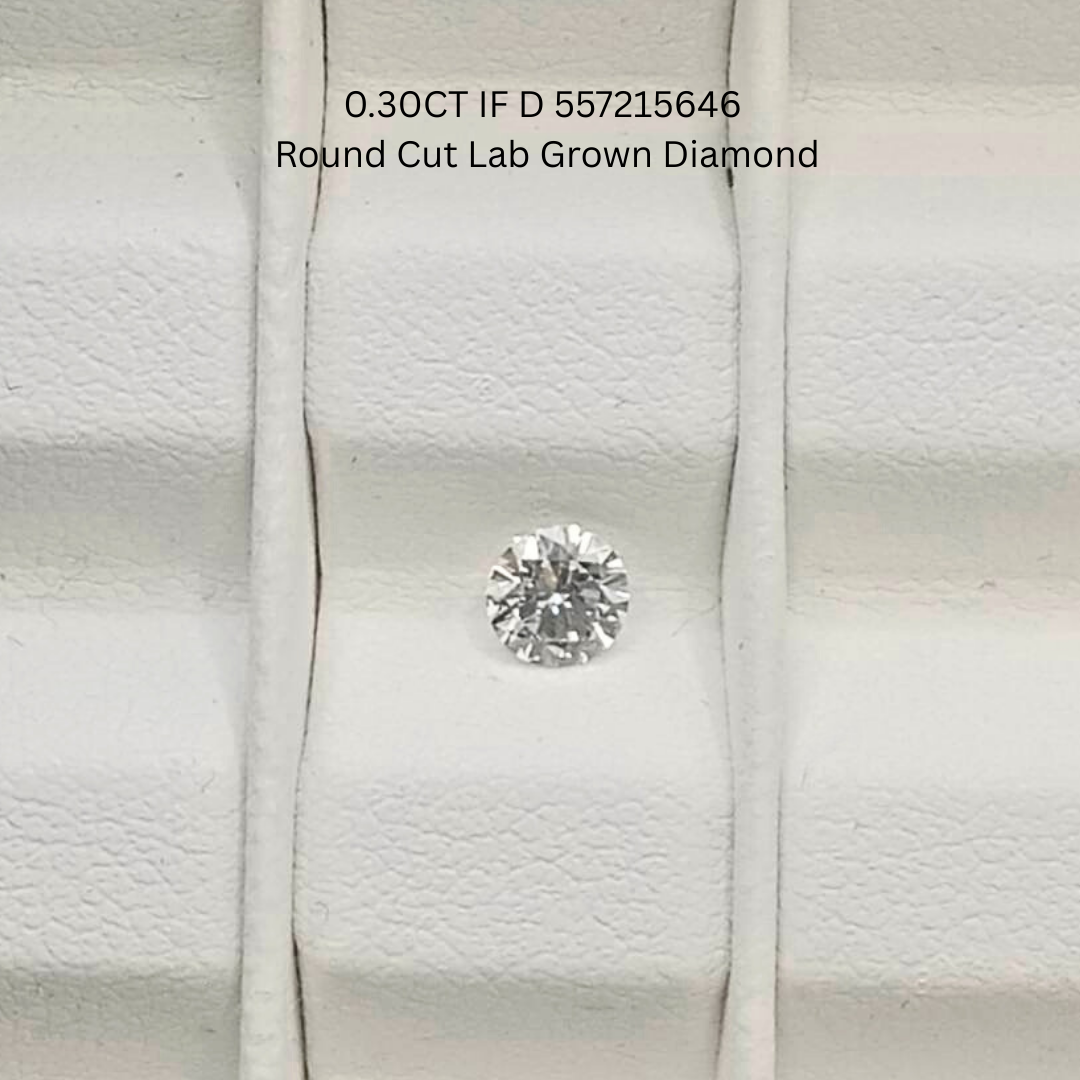 0.30CT IF D 557215646 Round Cut Lab Grown Diamond