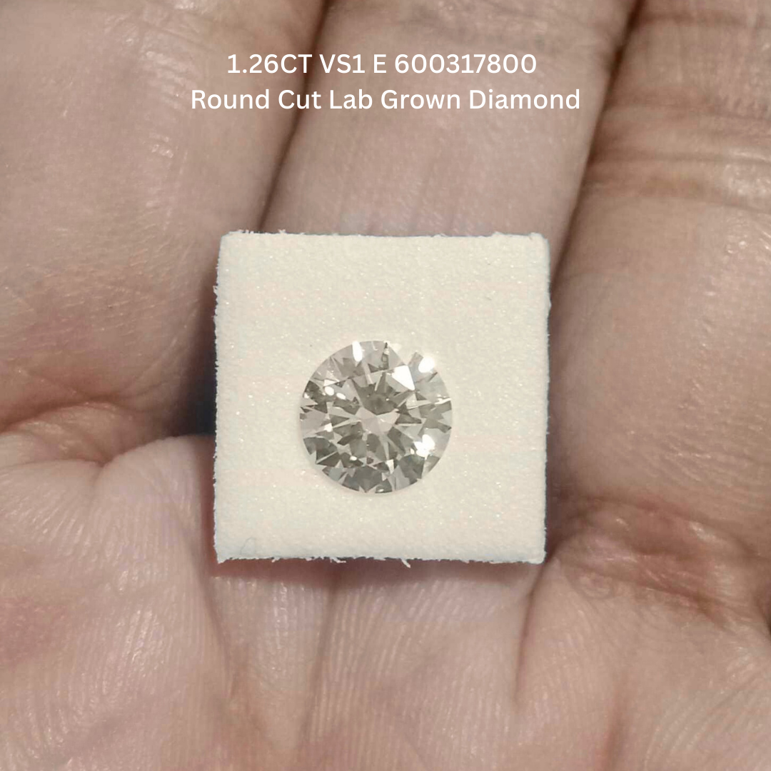 1.26CT VS1 E 600317800 Round Cut Lab Grown Diamond