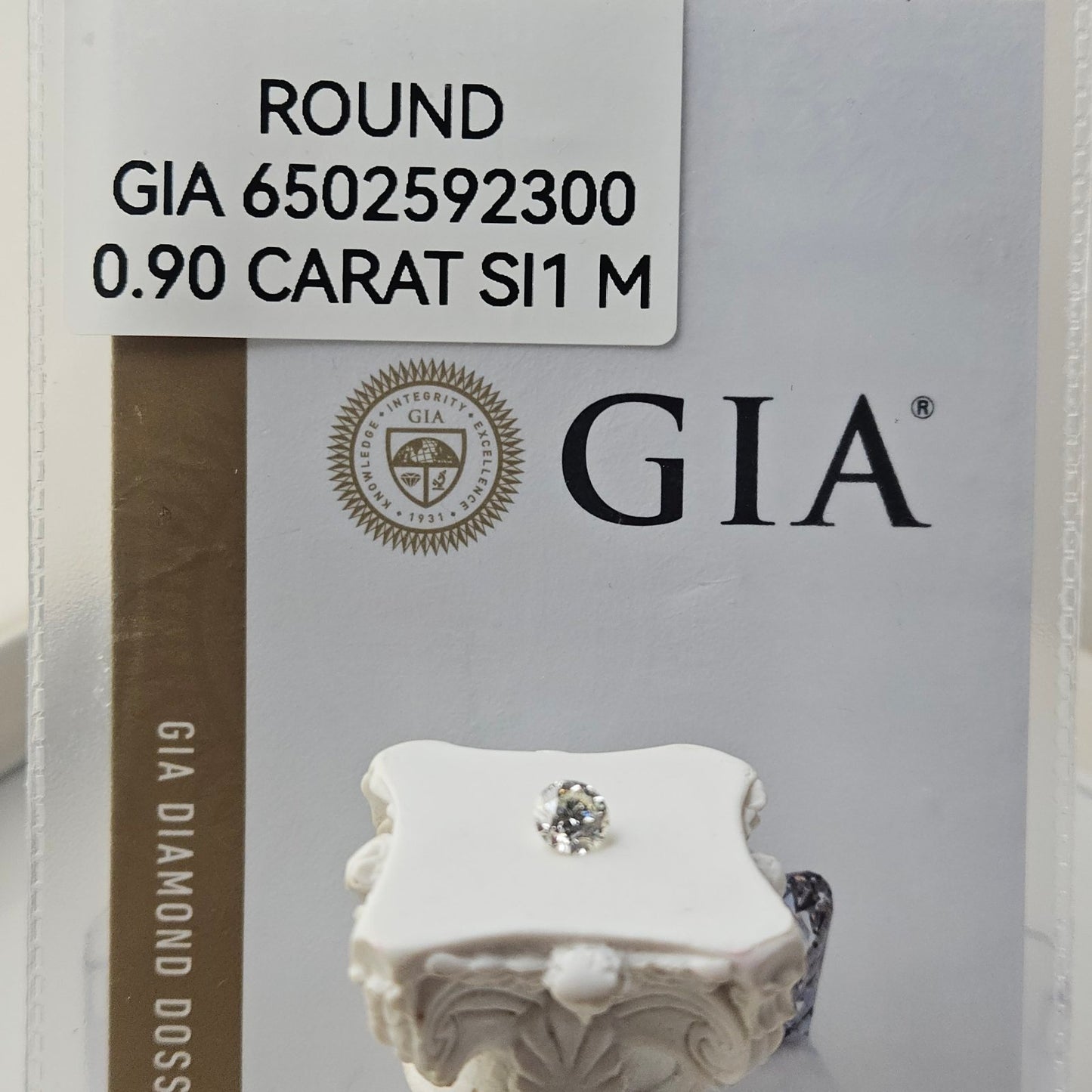 0.90CT SI1 M 6502592300 Round Cut Natural Diamond