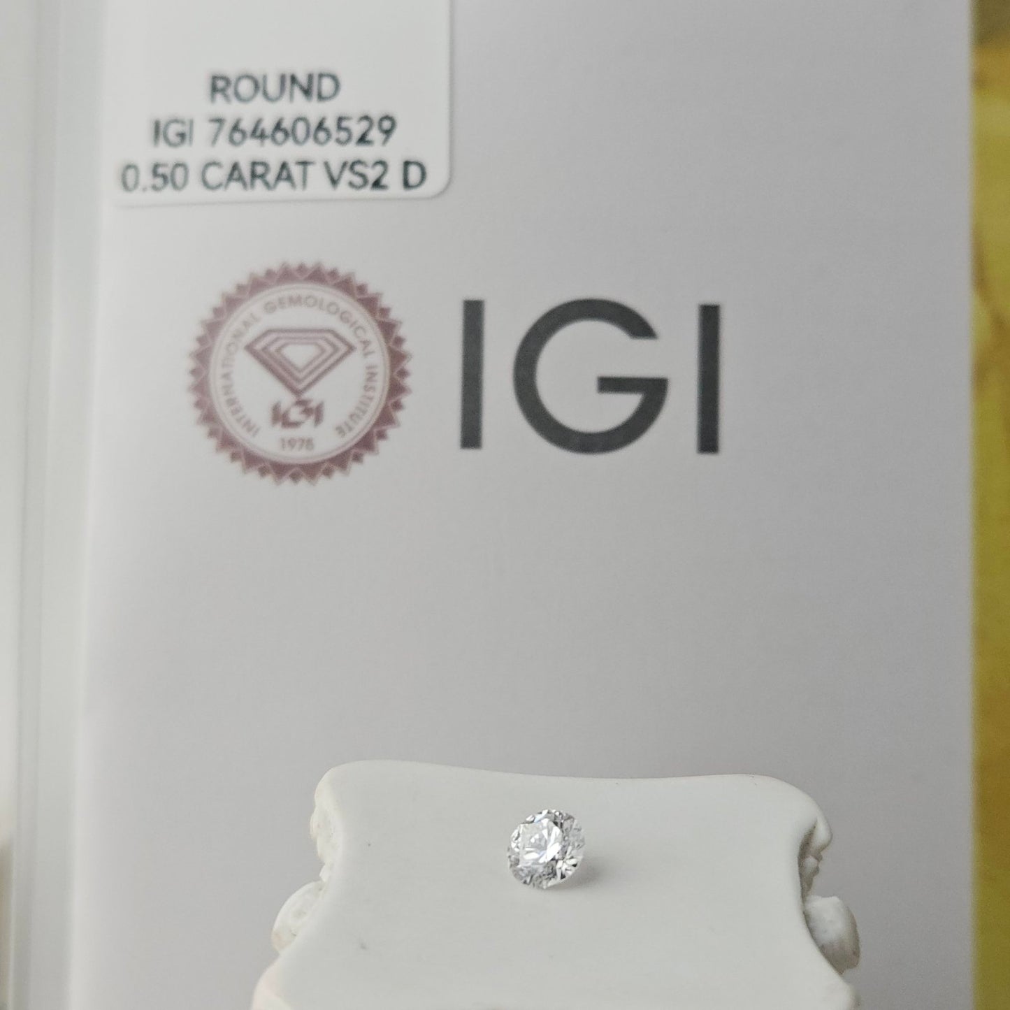 0.50CT VS2 D 764606529 Round Cut Lab Grown Diamond
