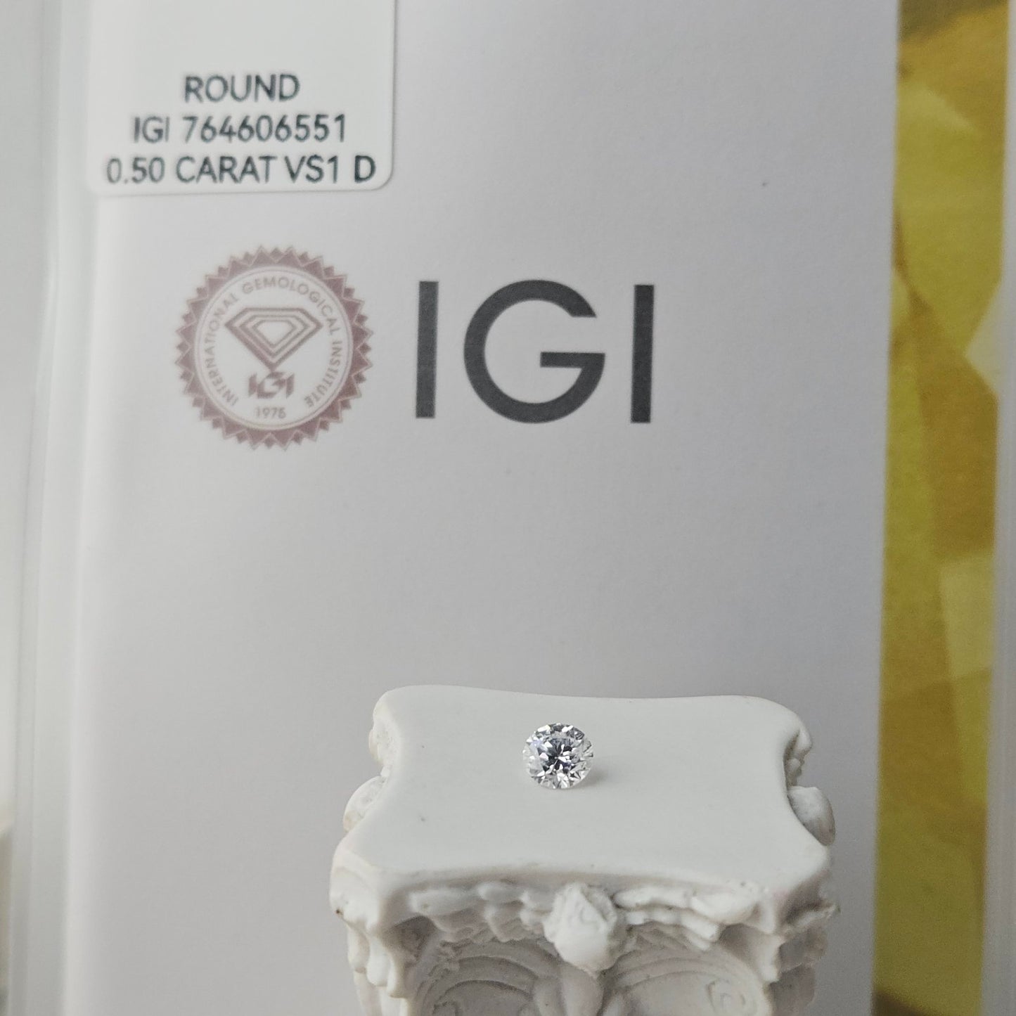 0.50CT VS1 D 764606551 Round Cut Lab Grown Diamond