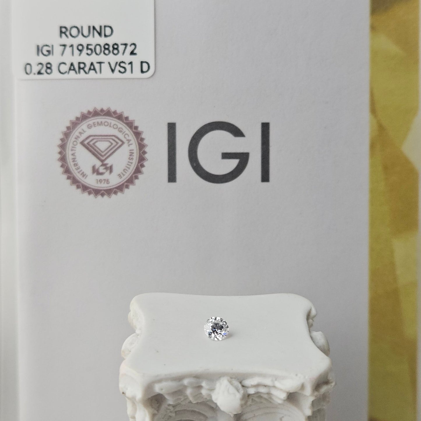 0.28CT VS1 D 719508872 Round Cut Lab Grown Diamond