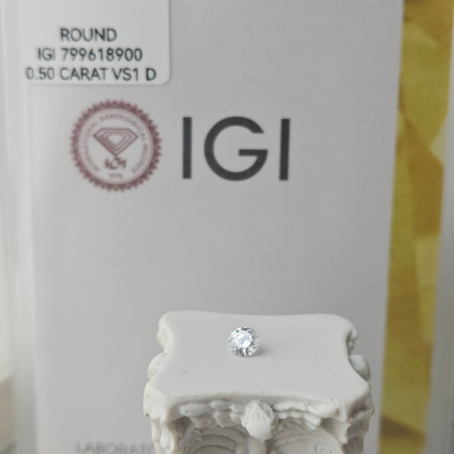 0.50CT VS1 D 799618900 Round Cut Lab Grown Diamond