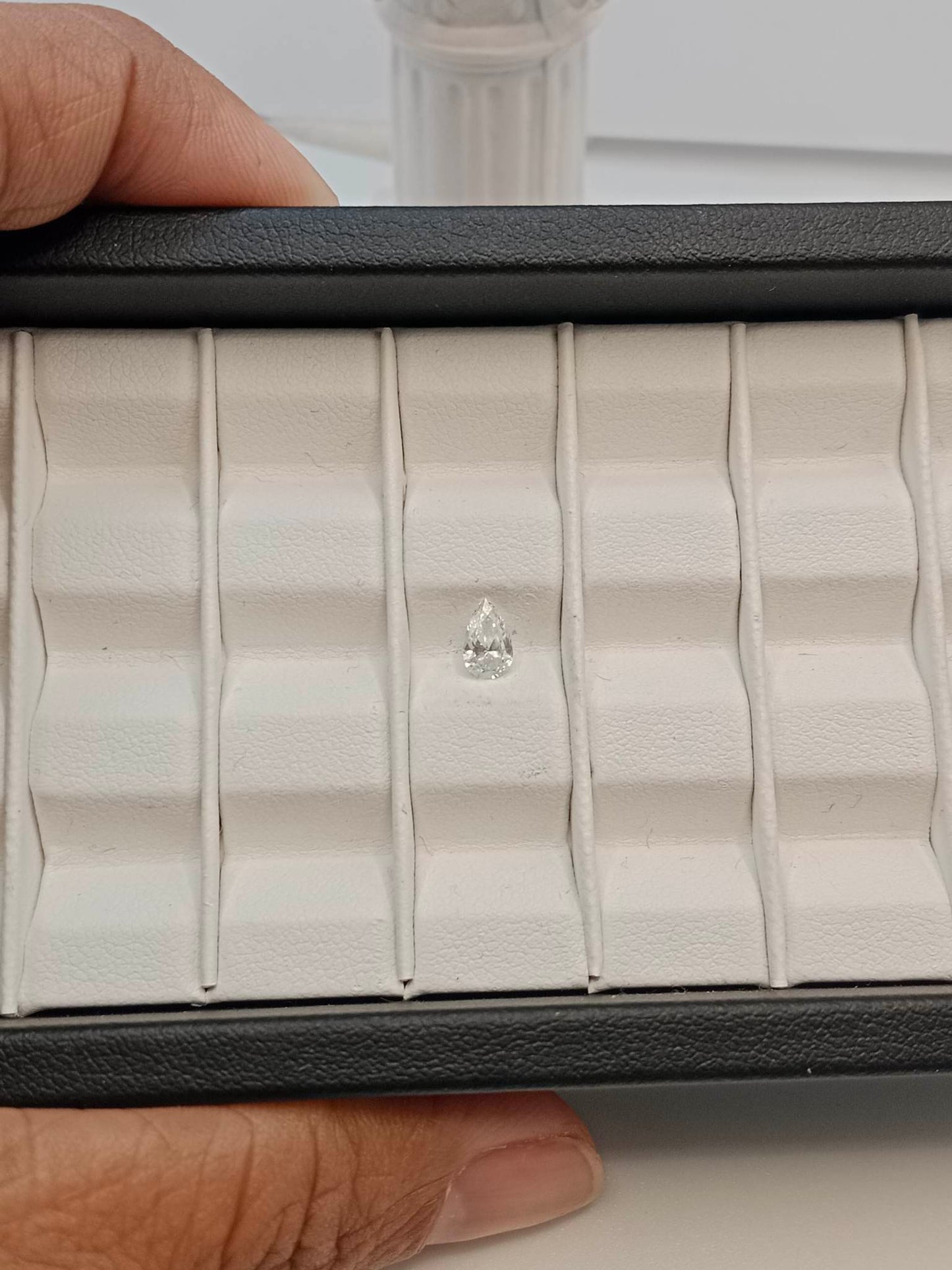 0.40CT SI1 F 6392620562 Pear Cut Natural Diamond
