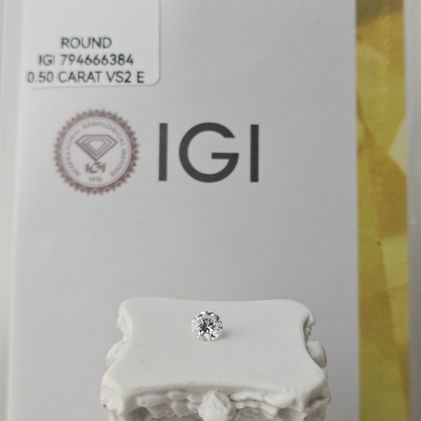 0.50CT VS2 E 794666384 Round Cut Lab Grown Diamond