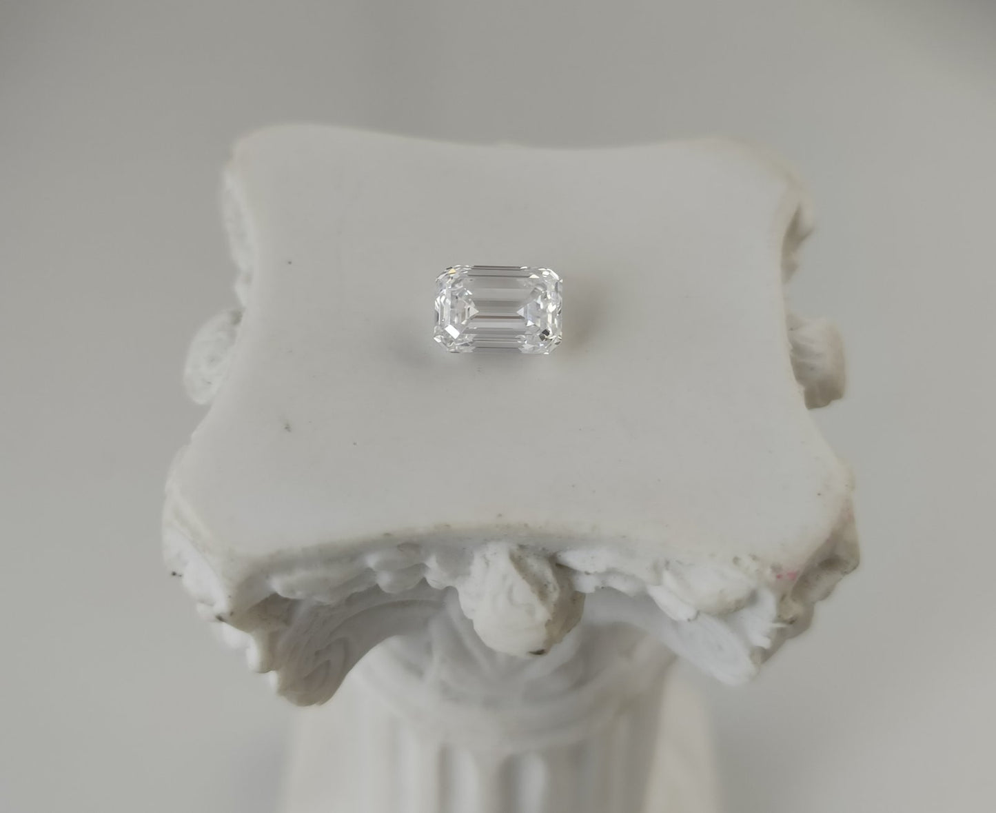 1.0CT VVS2 D 625448376 Emerald Cut Lab Grown Diamond