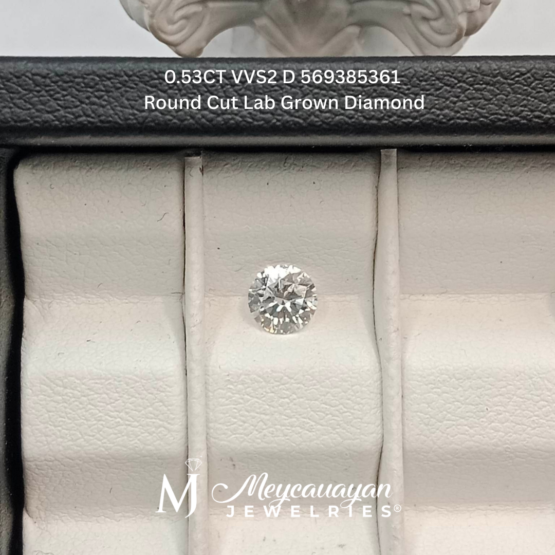0.53CT VVS2 D 569385361 Round Cut Lab Grown Diamond