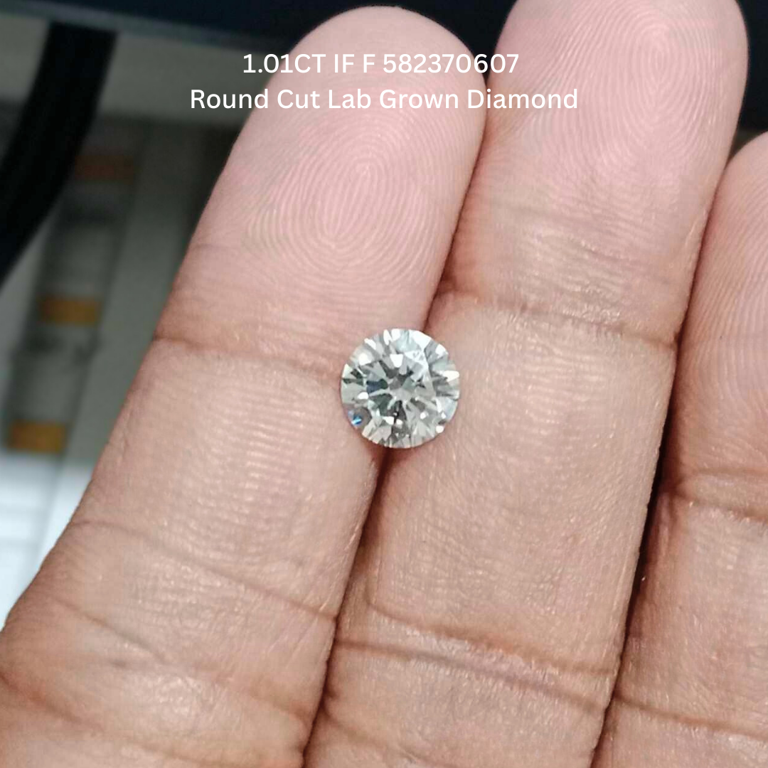 1.01CT IF F 582370607 Round Cut Lab Grown Diamond