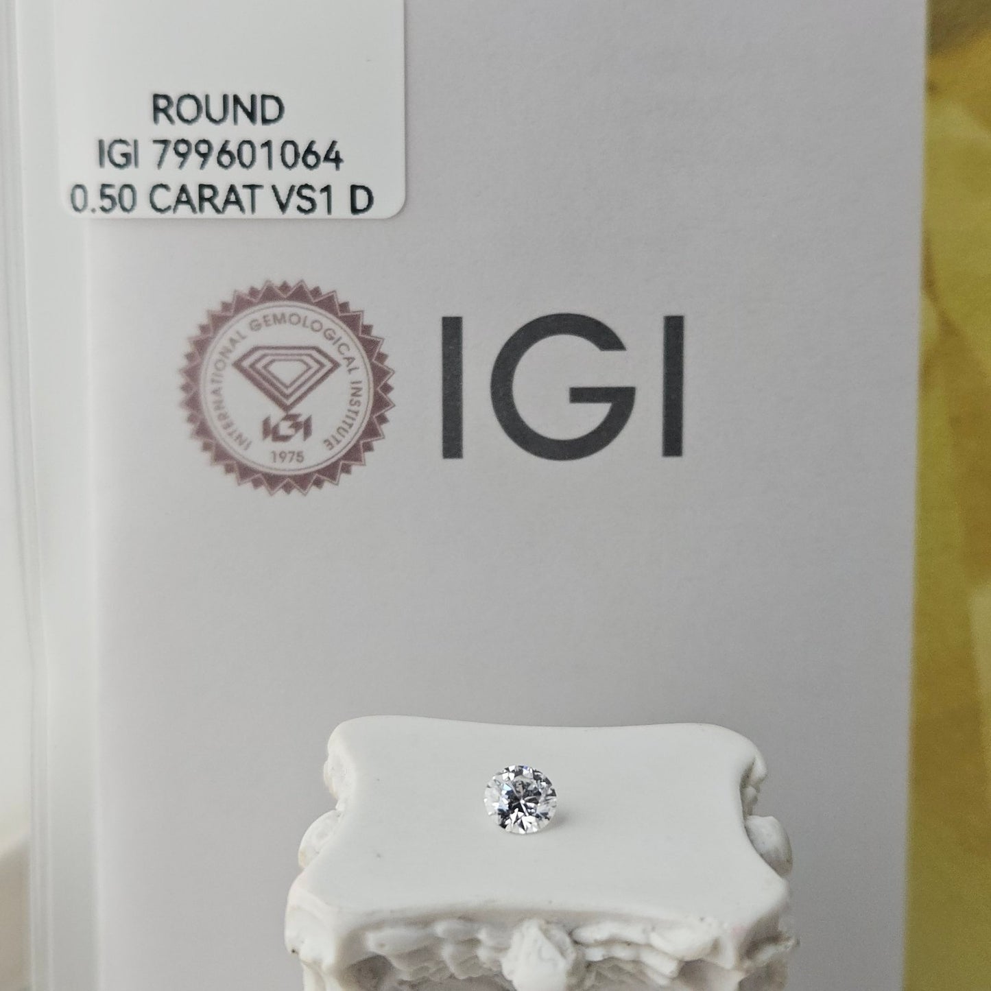 0.50CT VS1 D 799601064 Round Cut Lab Grown Diamond