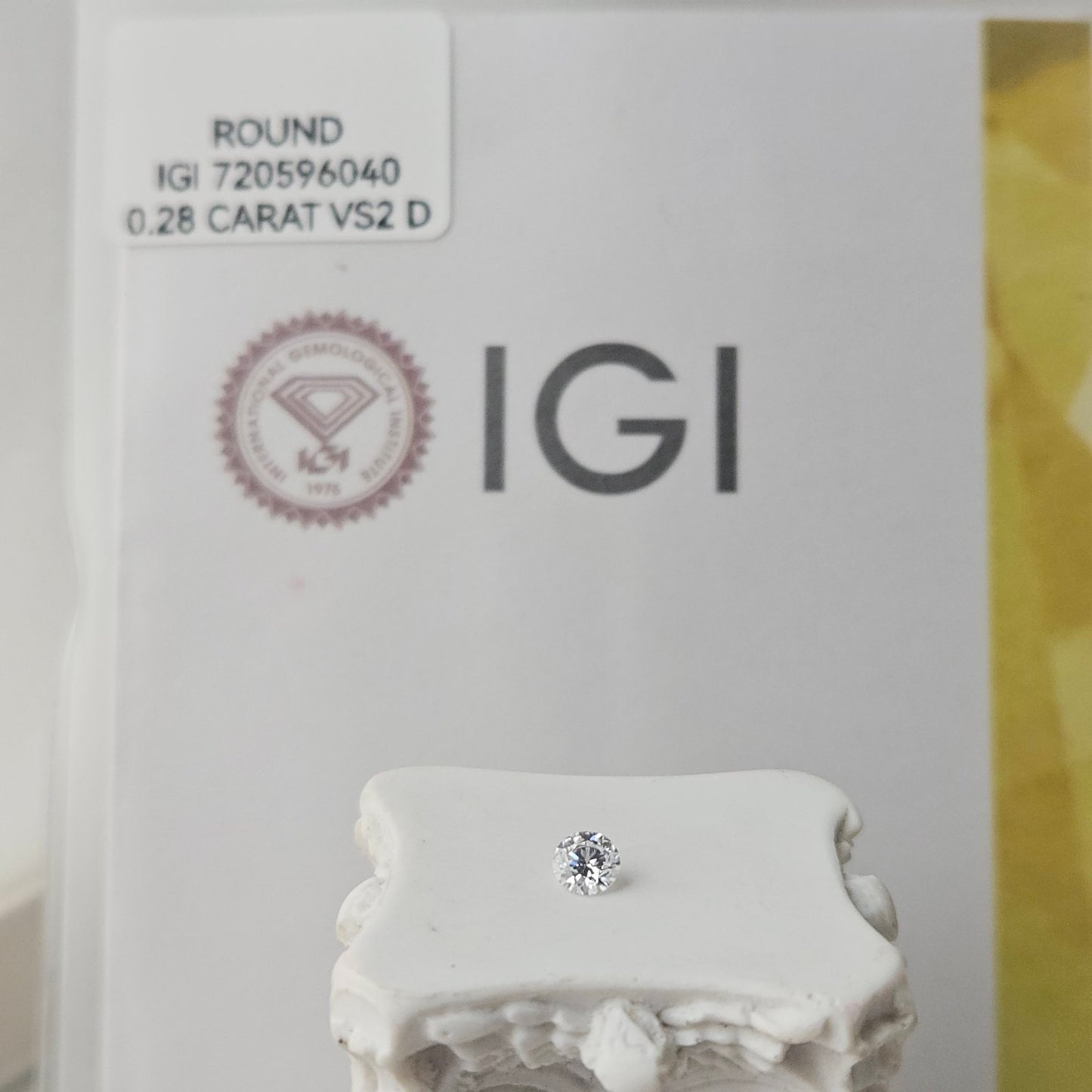 0.28CT VS2 D 720596040 Round Cut Lab Grown Diamond
