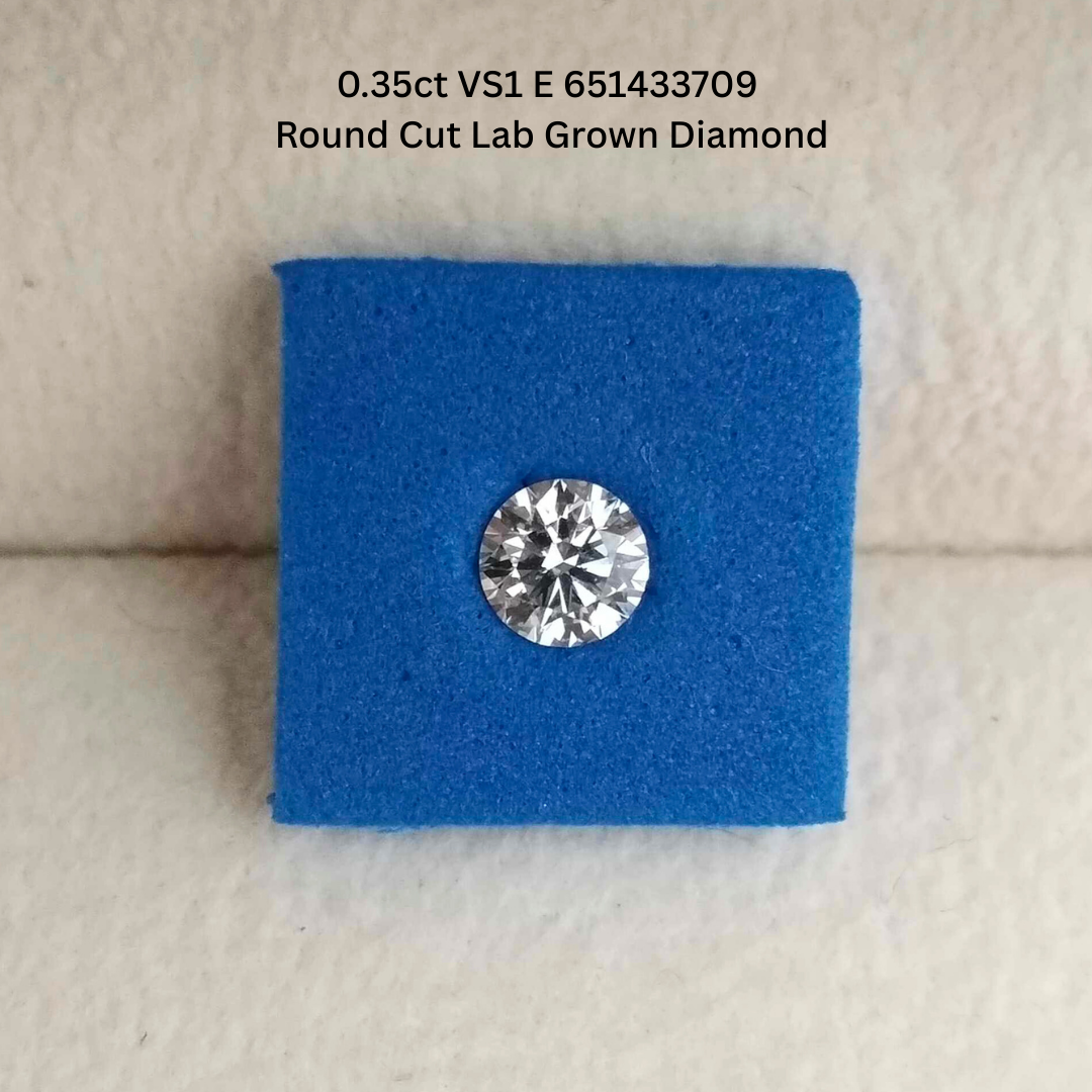 0.35ct VS1 E 651433709 Round Cut Lab Grown Diamond