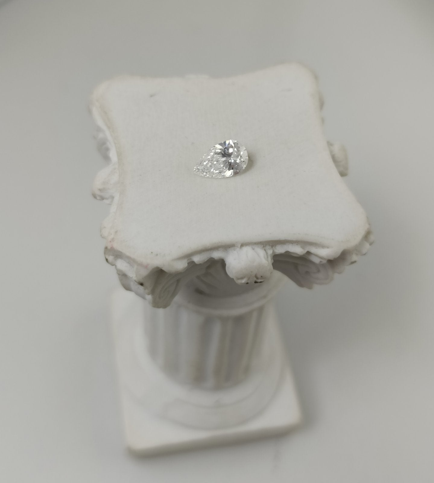 0.55CT VS1 E 747566624 Pear Cut Lab Grown Diamond