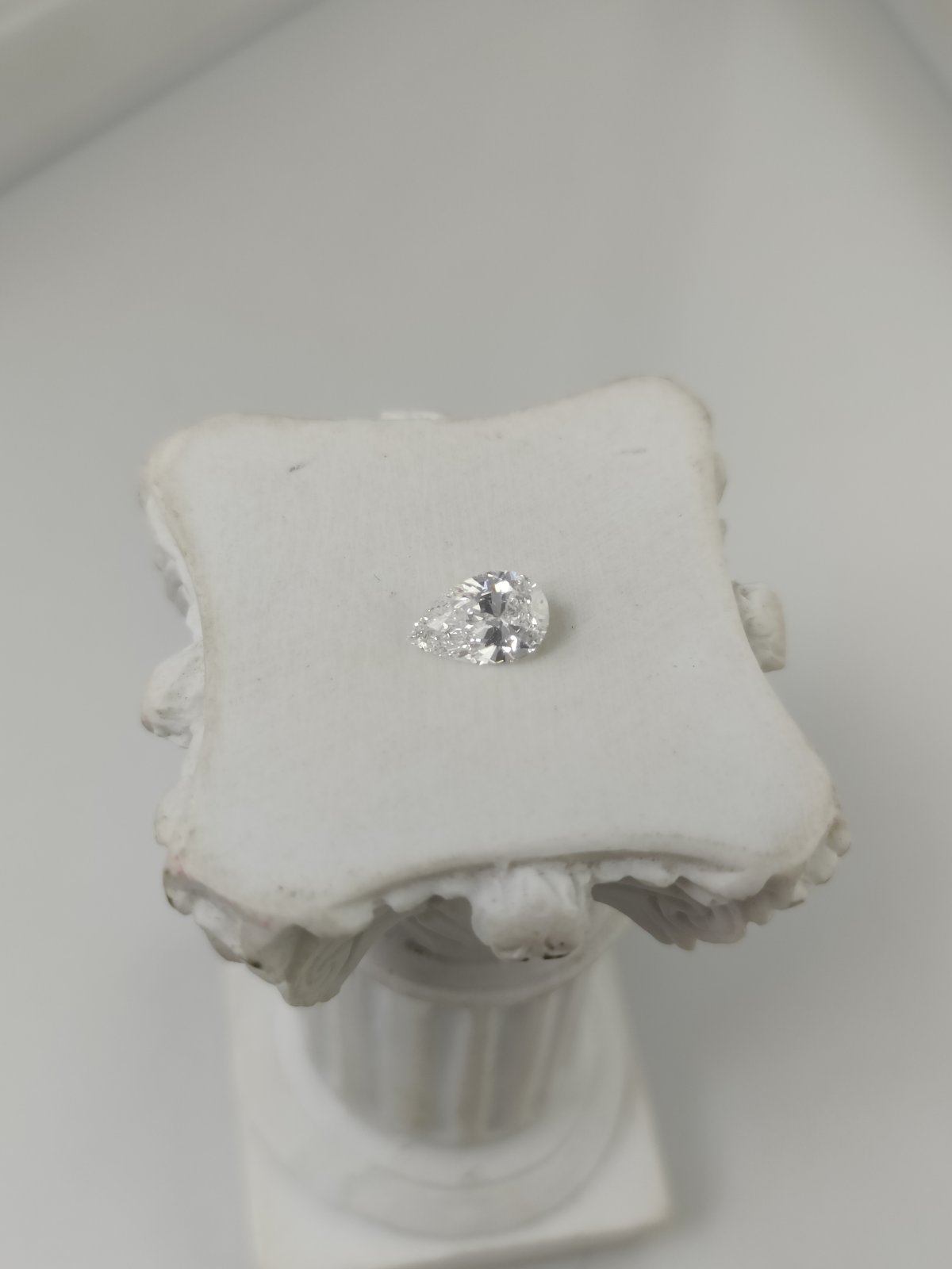 0.58CT VS1 E 747566626 Pear Cut Lab Grown Diamond