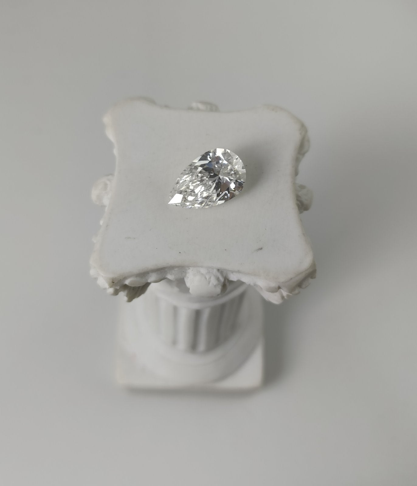 3ct VS2 F 667454446 Pear Cut Lab Grown Diamond