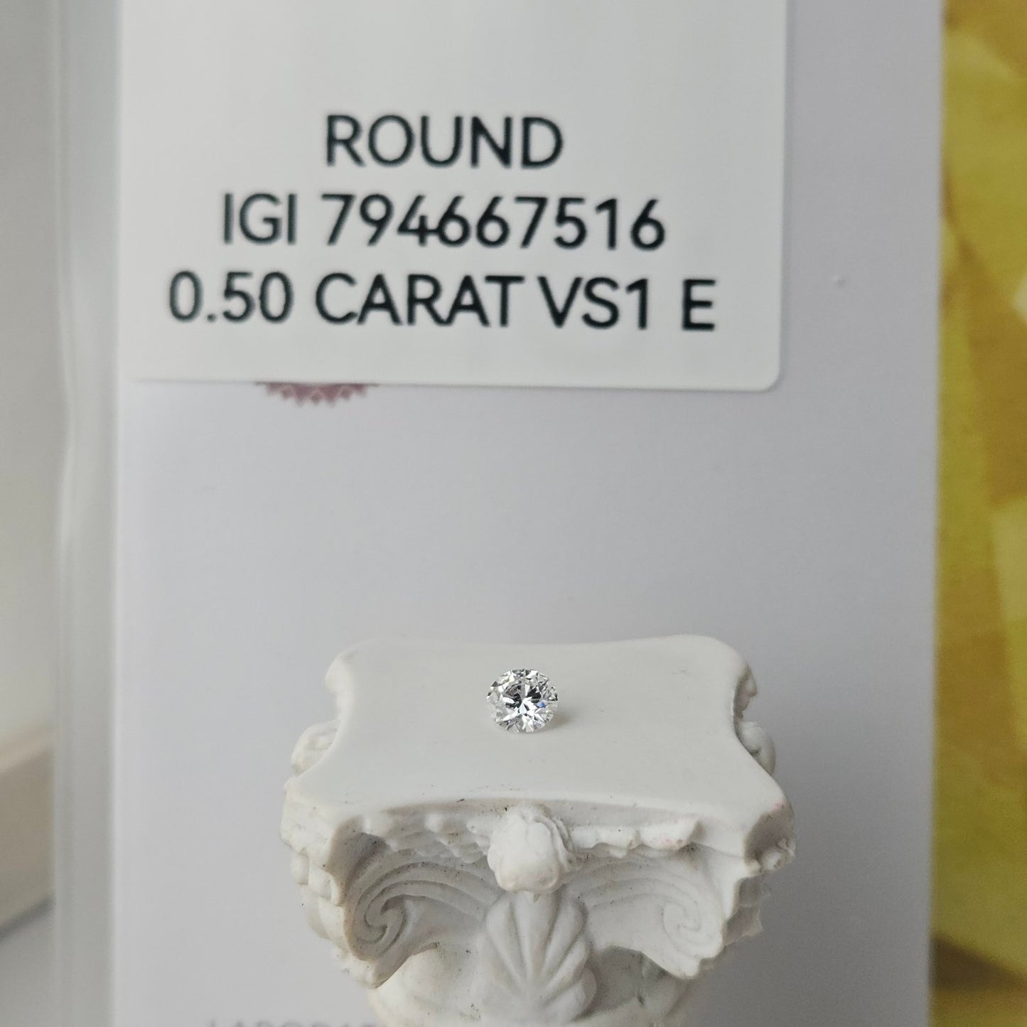 0.50CT VS1 E 794667516 Round Cut Lab Grown Diamond
