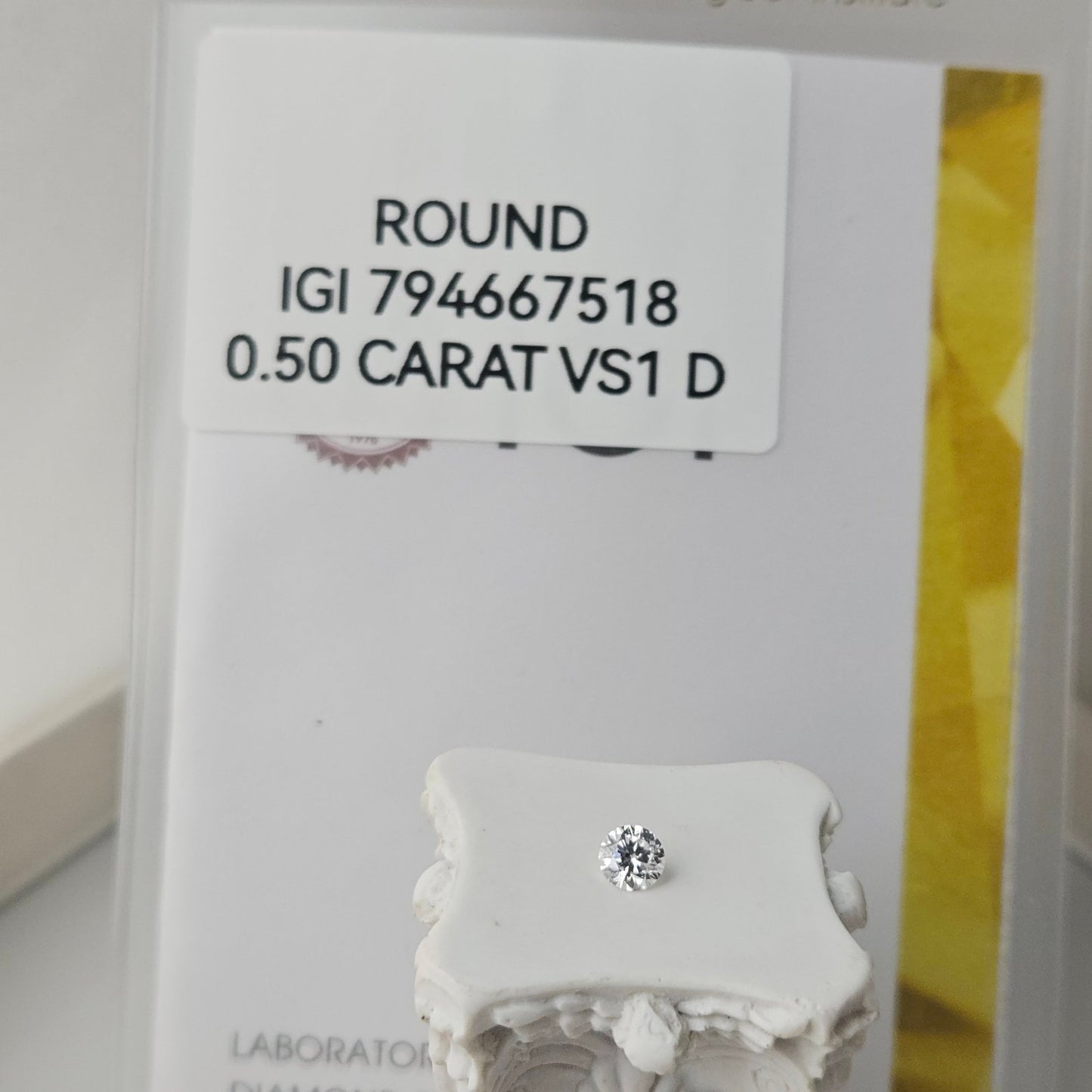 0.50CT VS1 D 794667518 Round Cut Lab Grown Diamond