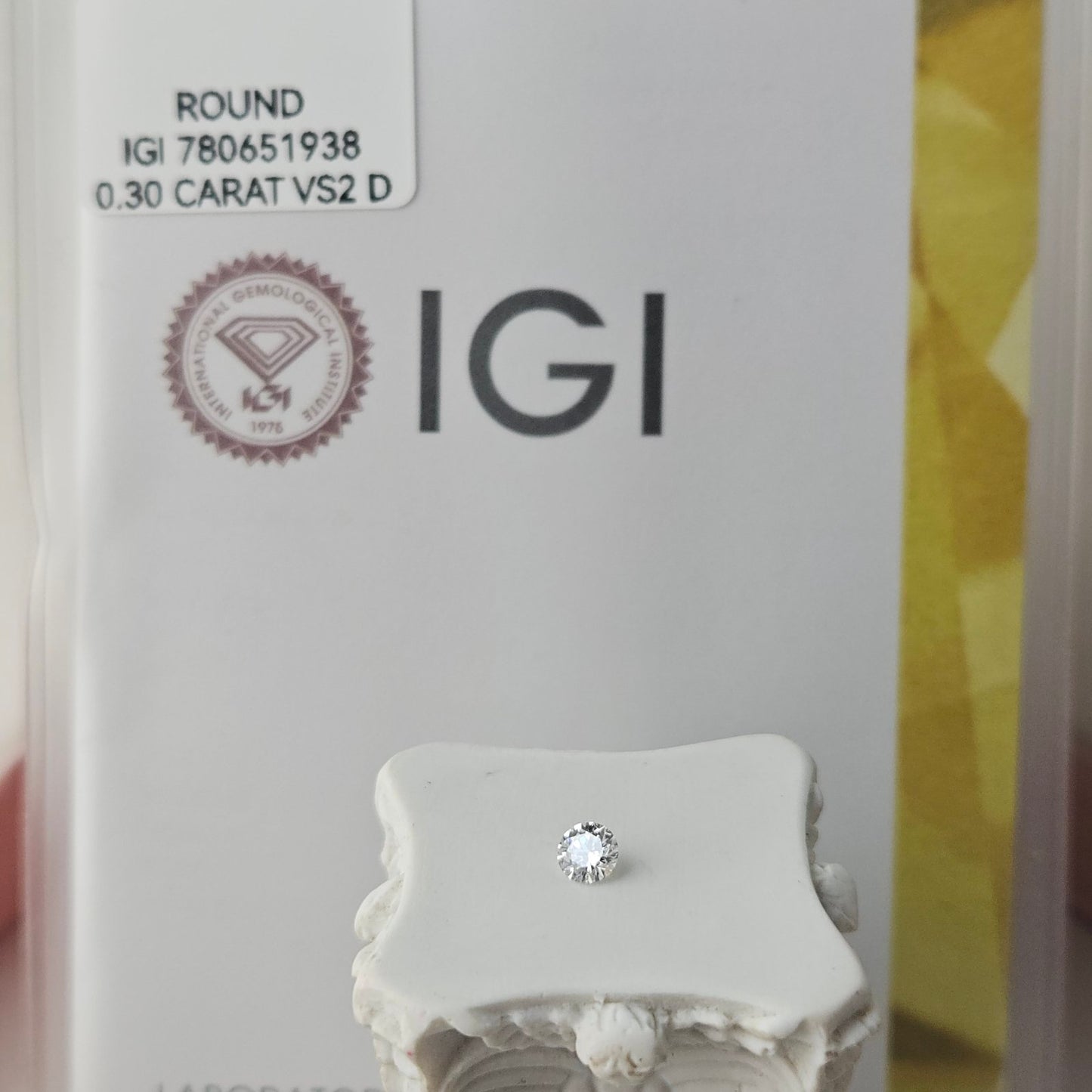 0.30CT VS2 D 780651938 Round Cut Lab Grown Diamond