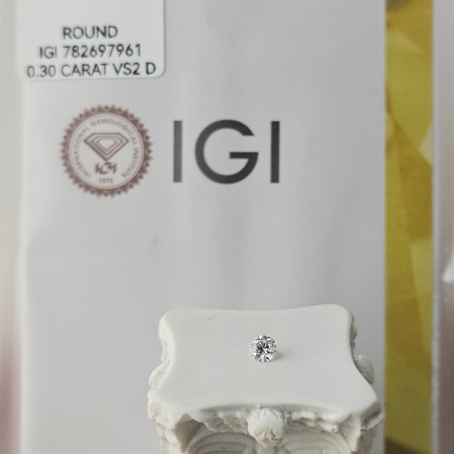 0.30CT VS2 D 782697961 Round Cut Lab Grown Diamond