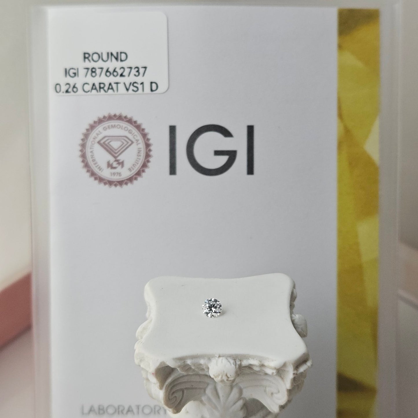 0.26CT VS1 D 787662737 Round Cut Lab Grown Diamond