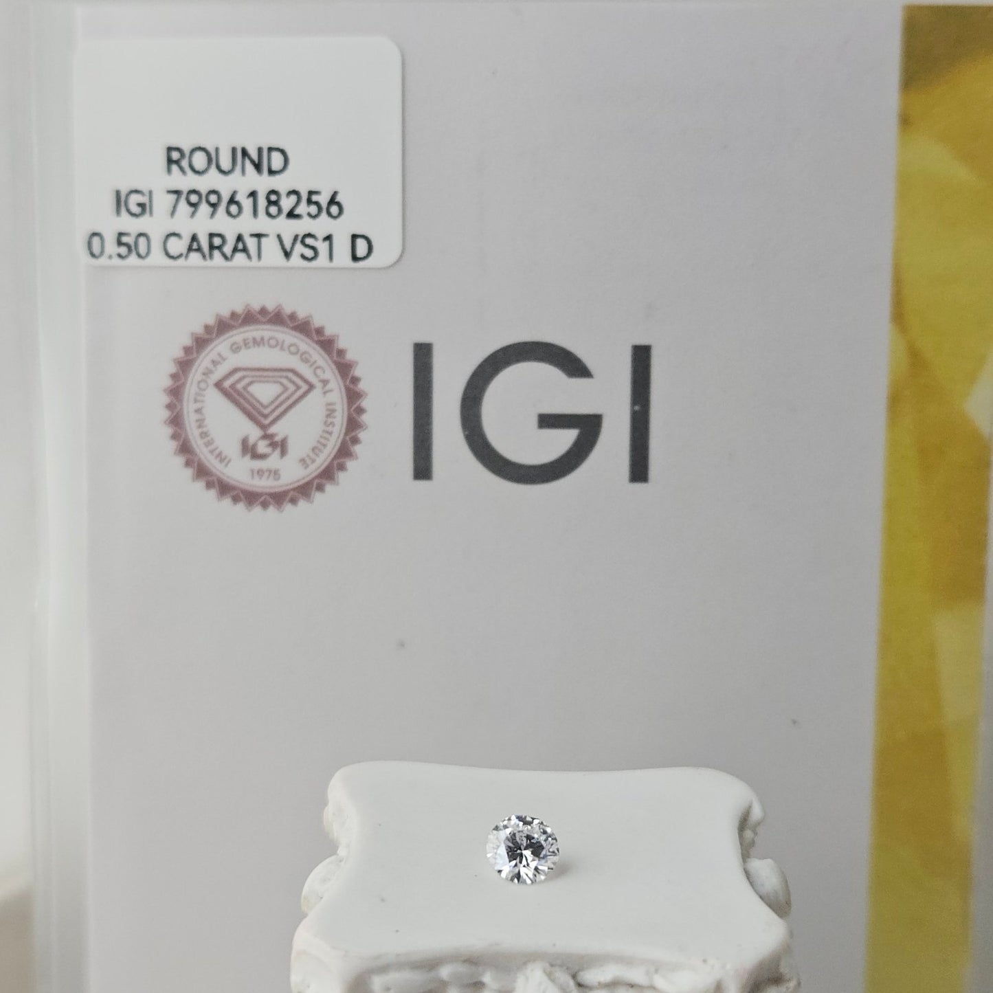 0.50CT VS1 D 799618256 Round Cut Lab Grown Diamond