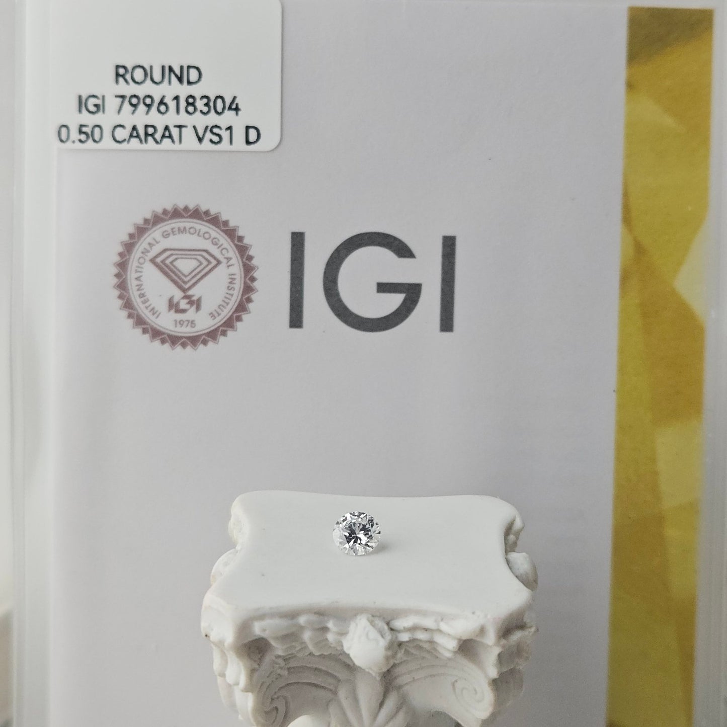 0.50CT VS1 D 799618304 Round Cut Lab Grown Diamond