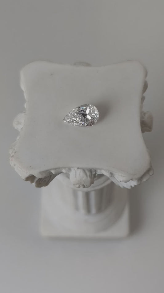 1.0CT VVS1 E 747522905 Pear Cut Lab Grown Diamond